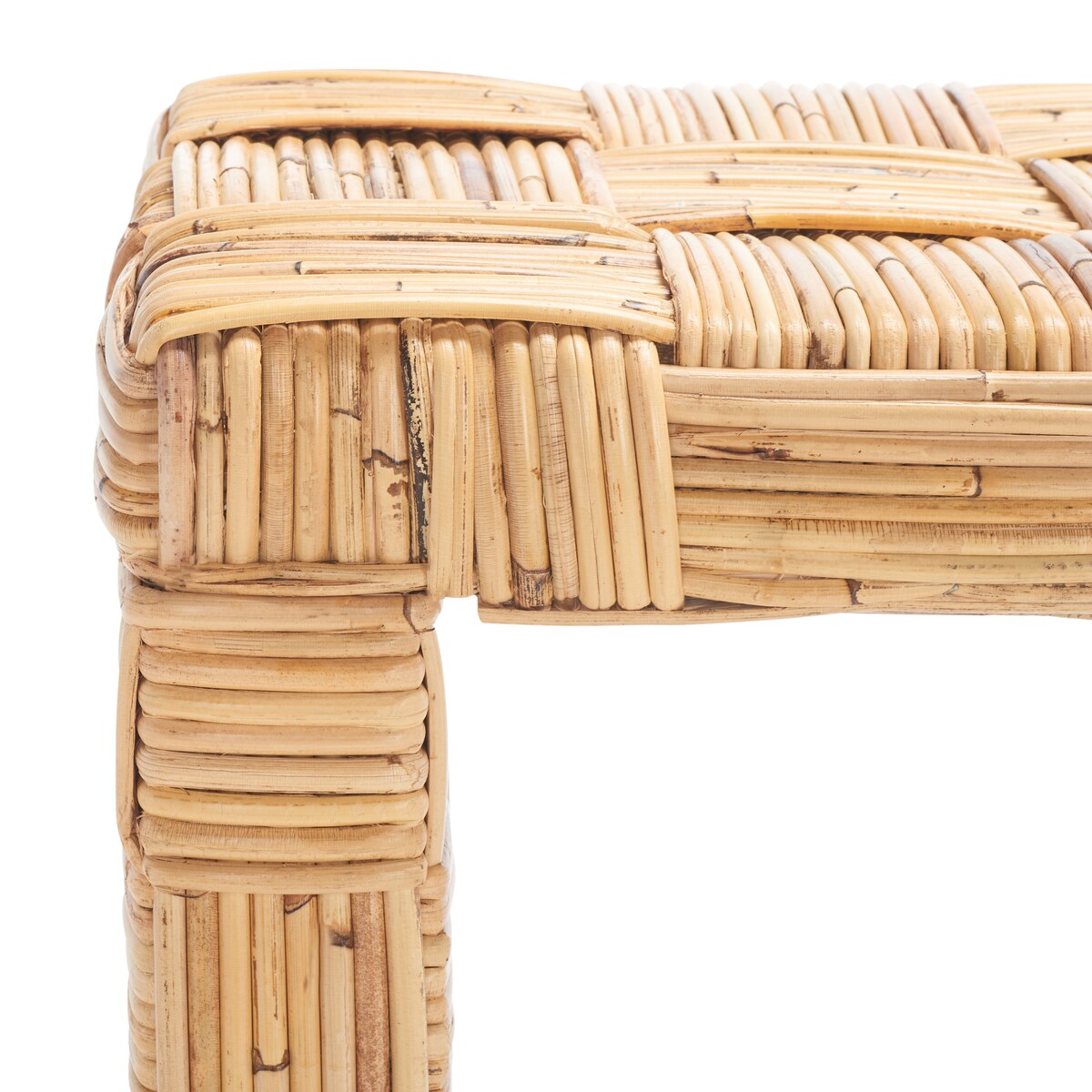 Table console en rotin SAFAVIEH Mindel - 51L x 14P x 32H (dimensions en pouces)