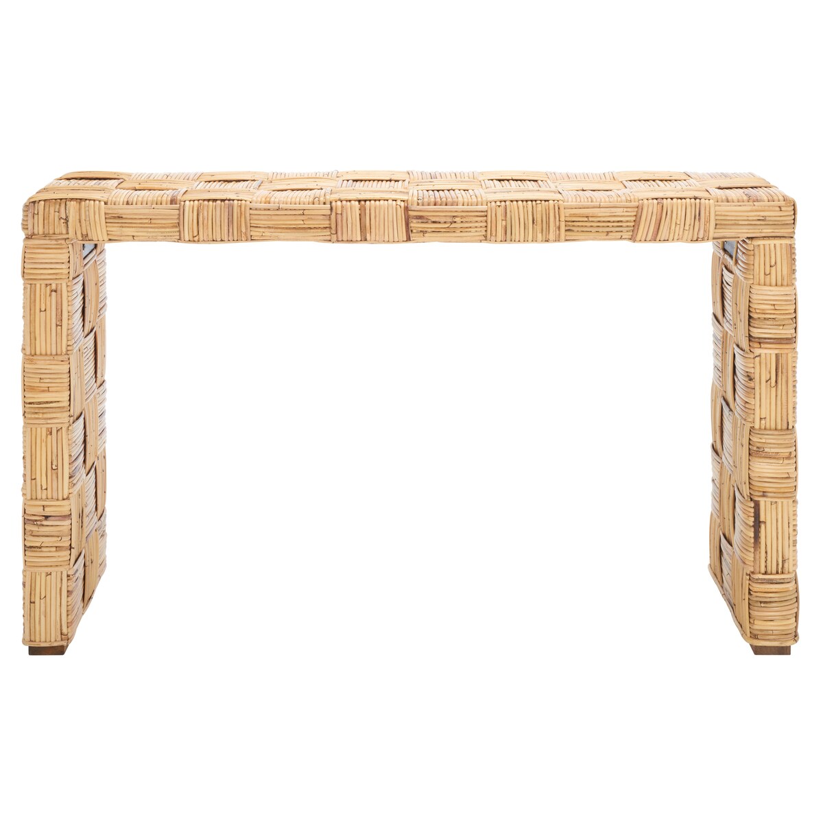 Table console en rotin SAFAVIEH Mindel - 51L x 14P x 32H (dimensions en pouces)