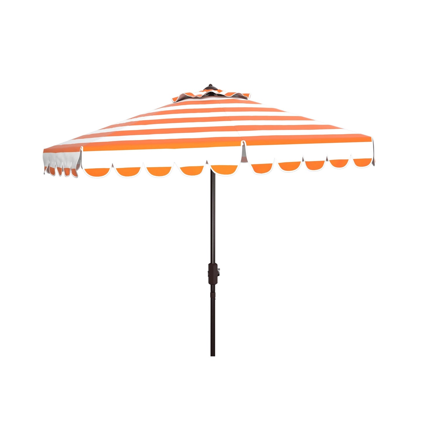 Parasol à manivelle à rayures et volutes simples Nargiz de SAFAVIEH, 9 pieds