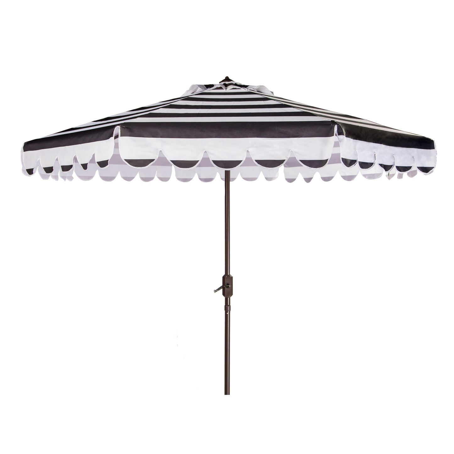 Parasol à manivelle à rayures et volutes simples Nargiz de SAFAVIEH, 9 pieds