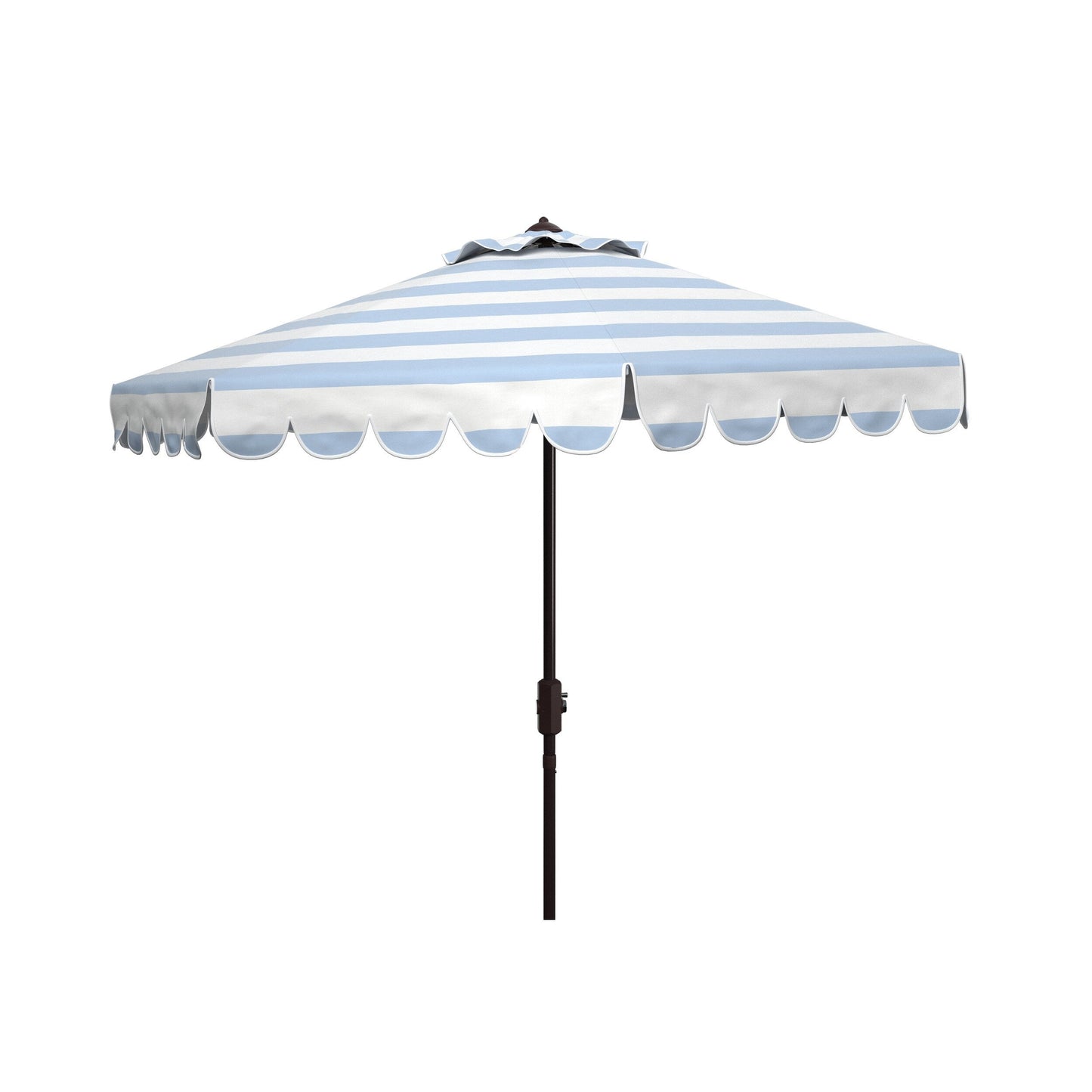 Parasol à manivelle à rayures et volutes simples Nargiz de SAFAVIEH, 9 pieds