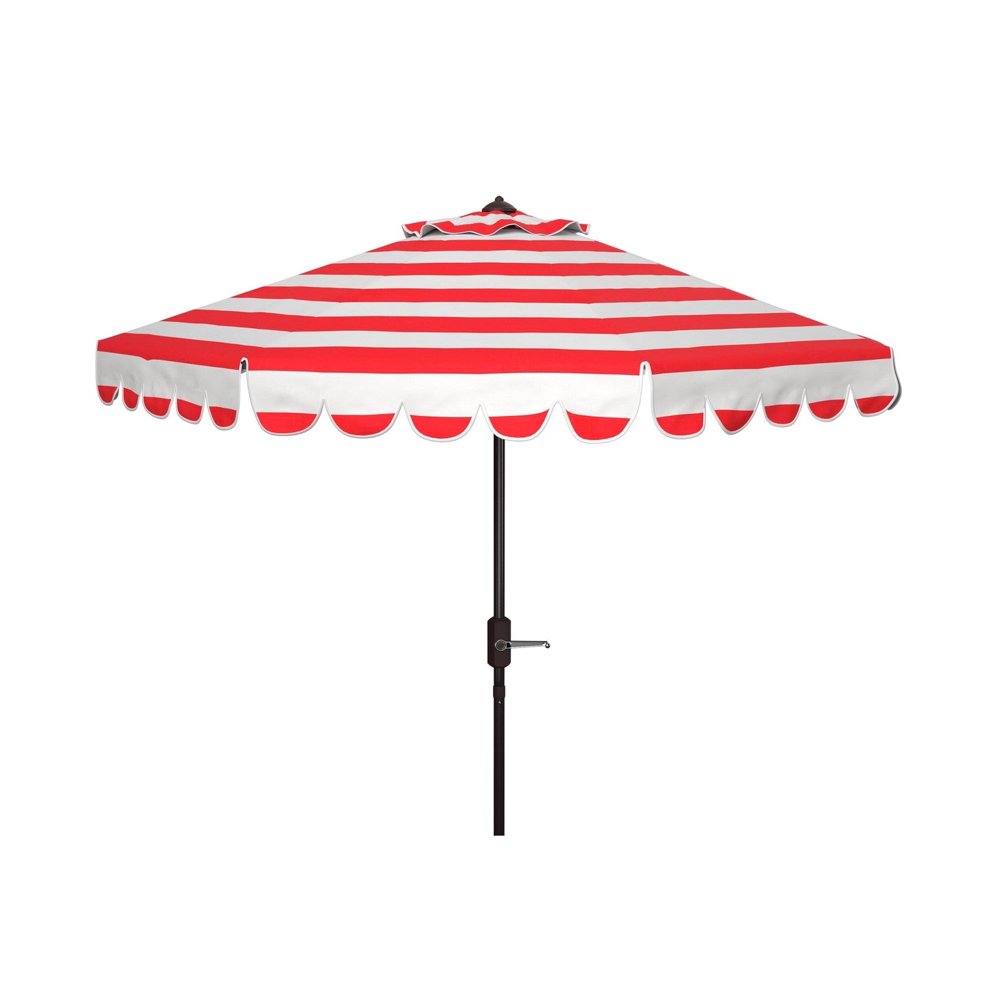 Parasol à manivelle à rayures et volutes simples Nargiz de SAFAVIEH, 9 pieds