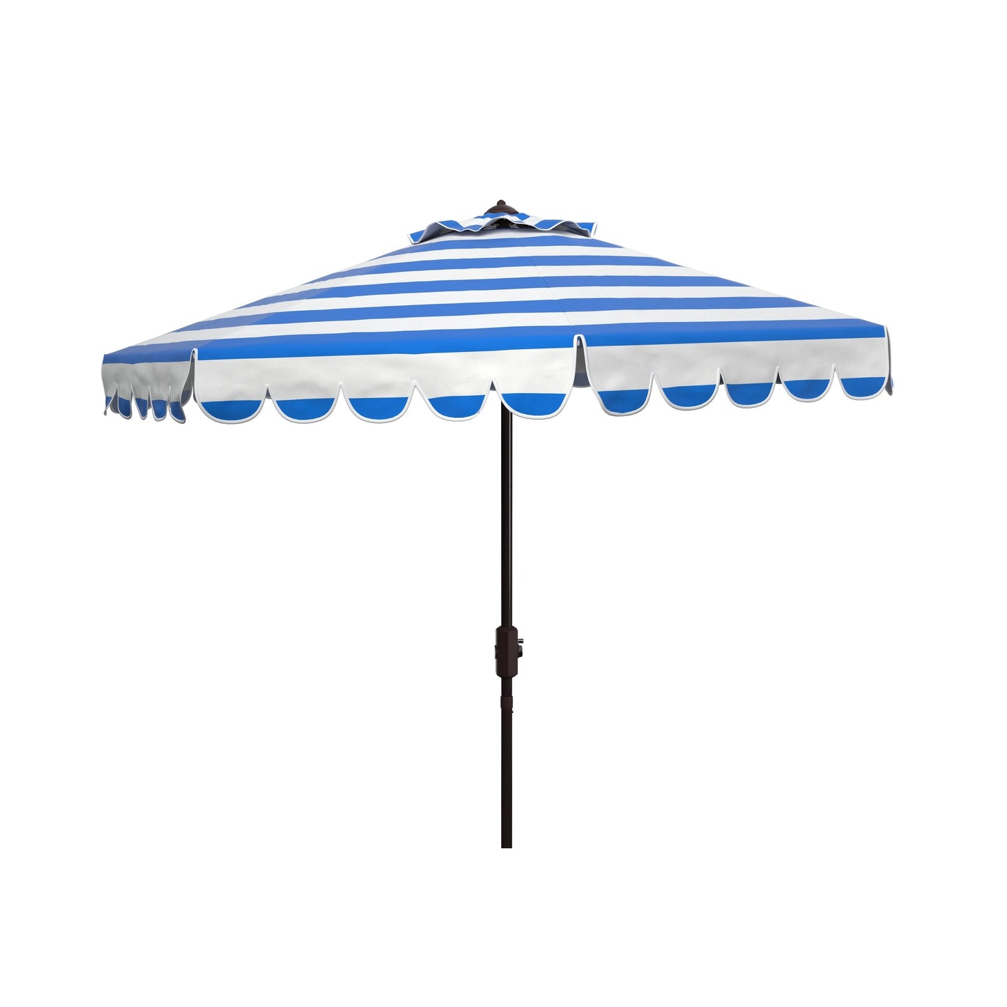 Parasol à manivelle à rayures et volutes simples Nargiz de SAFAVIEH, 9 pieds