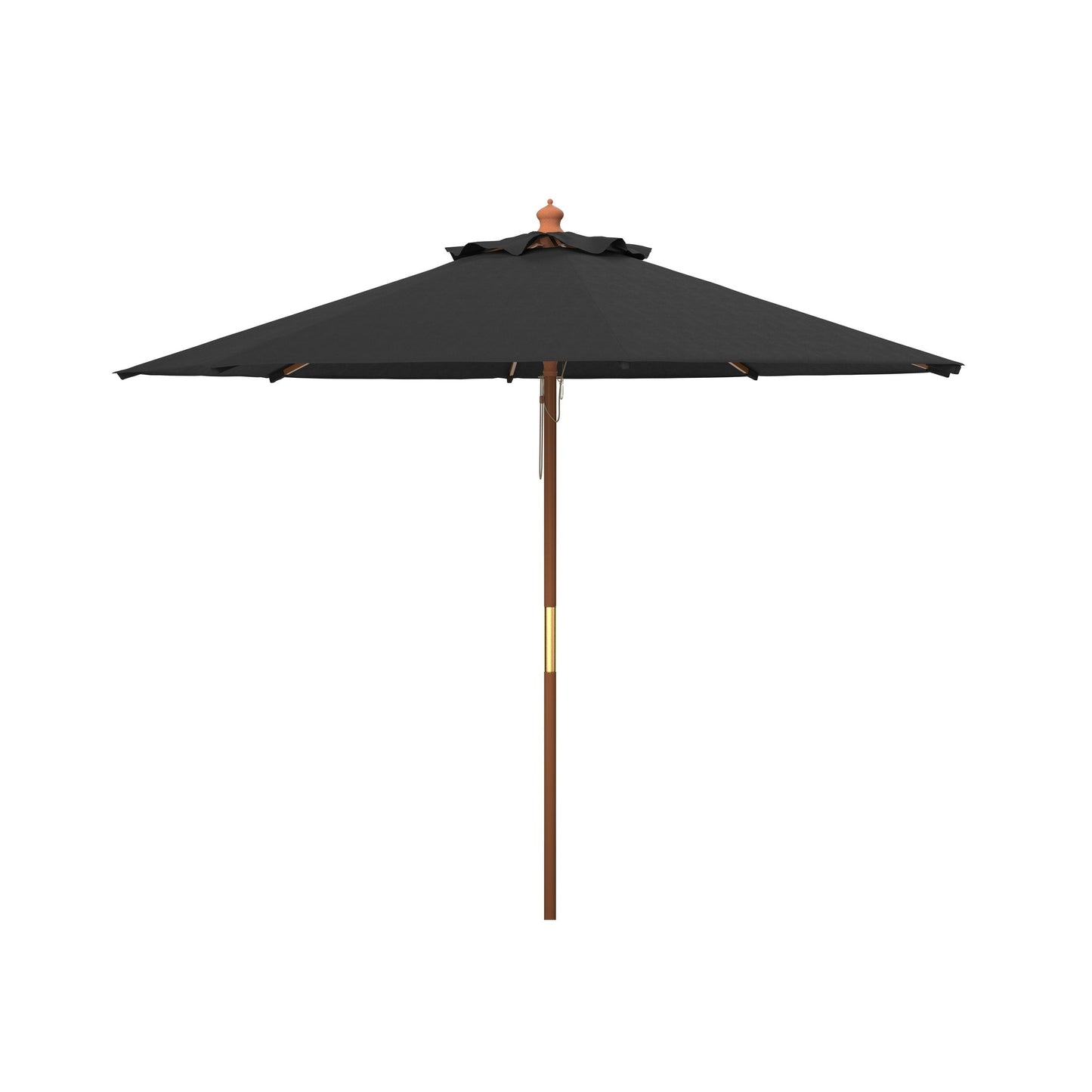 Parasol de jardin à manivelle en bois SAFAVIEH Glauca de 3,35 m (11 pieds)