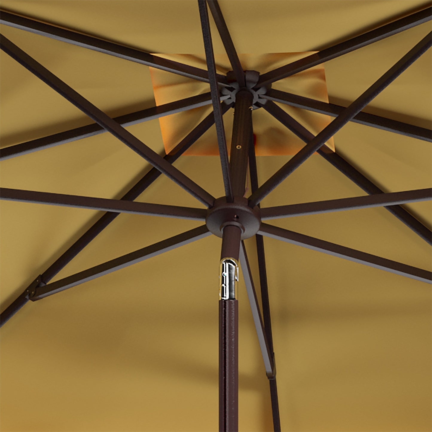 Parasol de jardin SAFAVIEH Kjerstin Valance 9 pieds à double toit