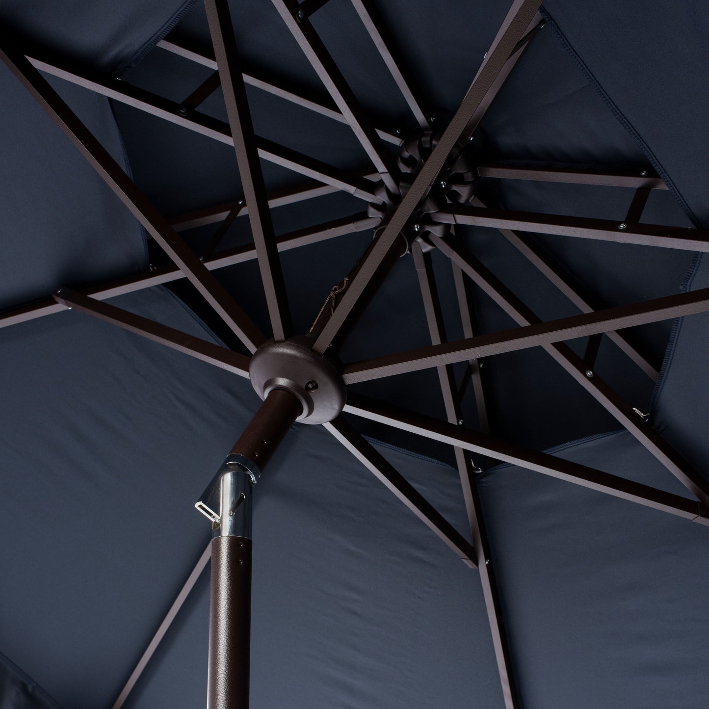 Parasol de jardin SAFAVIEH Kjerstin Valance 9 pieds à double toit