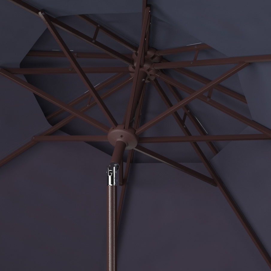 Parasol de jardin SAFAVIEH Livia 9 pieds à double toit, pied non inclus.