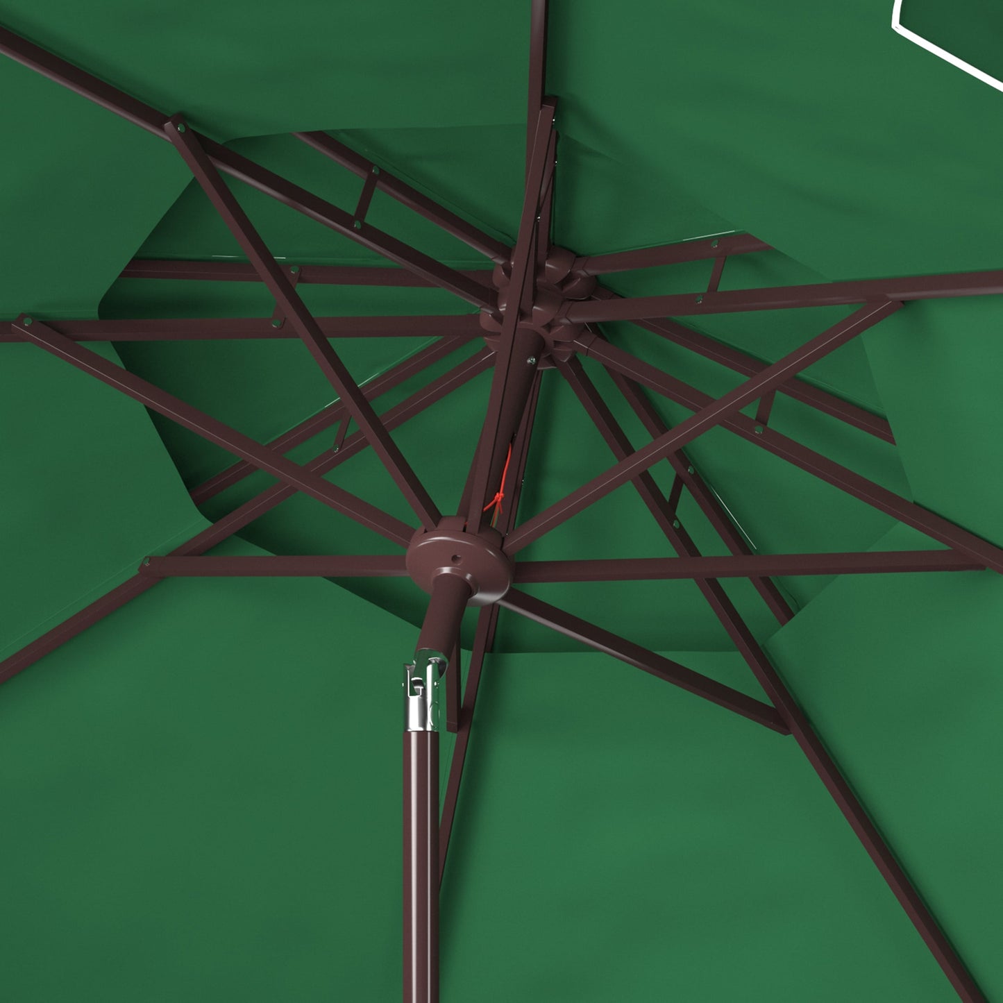 Parasol de jardin SAFAVIEH Livia 9 pieds à double toit, pied non inclus.