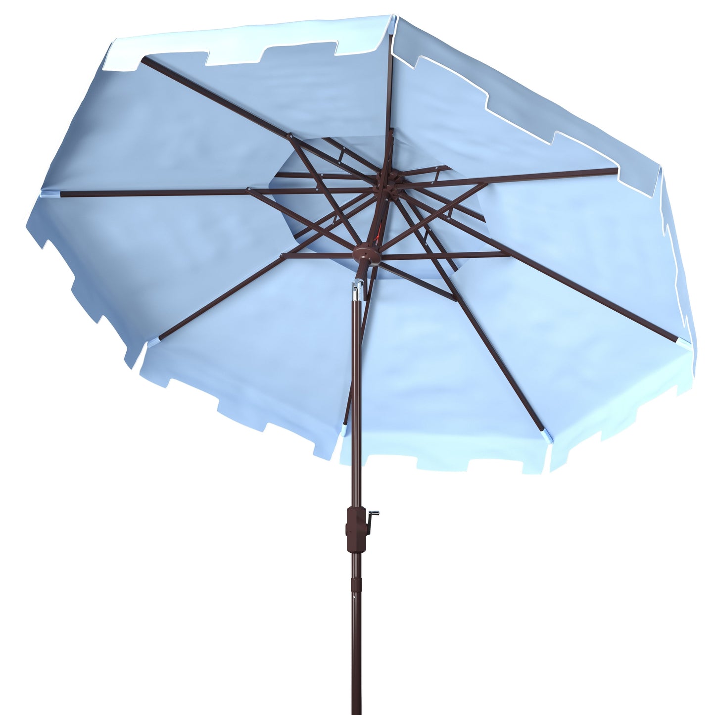 Parasol de jardin SAFAVIEH Livia 9 pieds à double toit, pied non inclus.