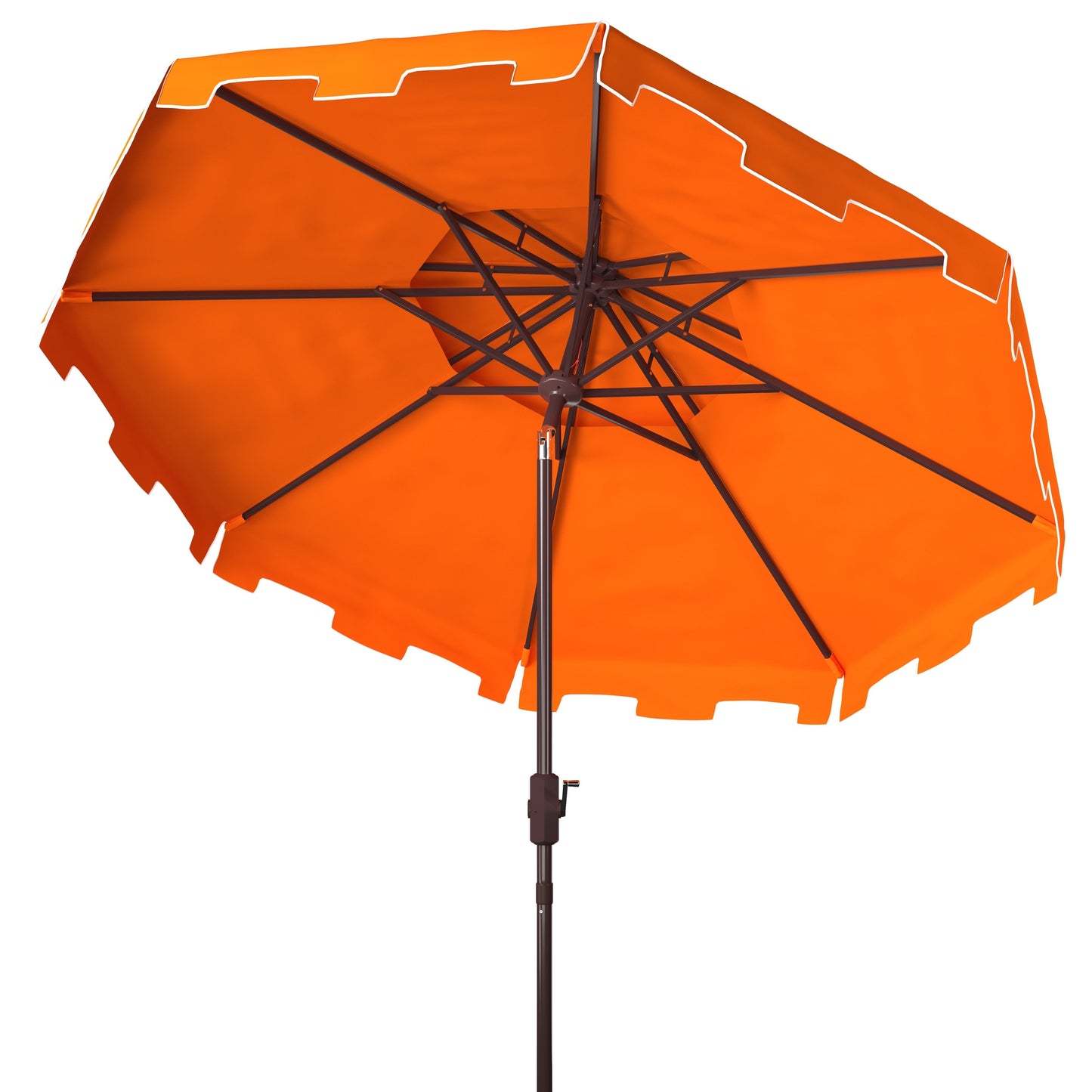 Parasol de jardin SAFAVIEH Livia 9 pieds à double toit, pied non inclus.