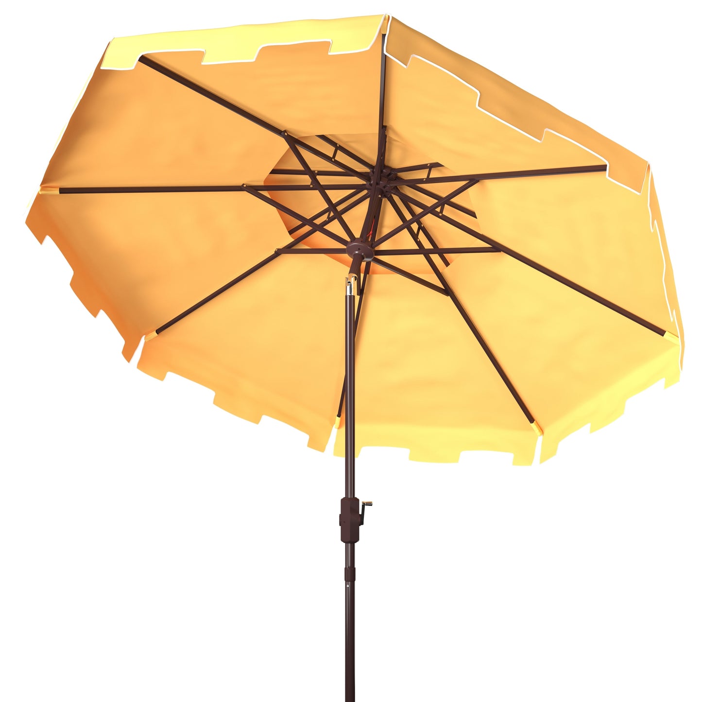 Parasol de jardin SAFAVIEH Livia 9 pieds à double toit, pied non inclus.