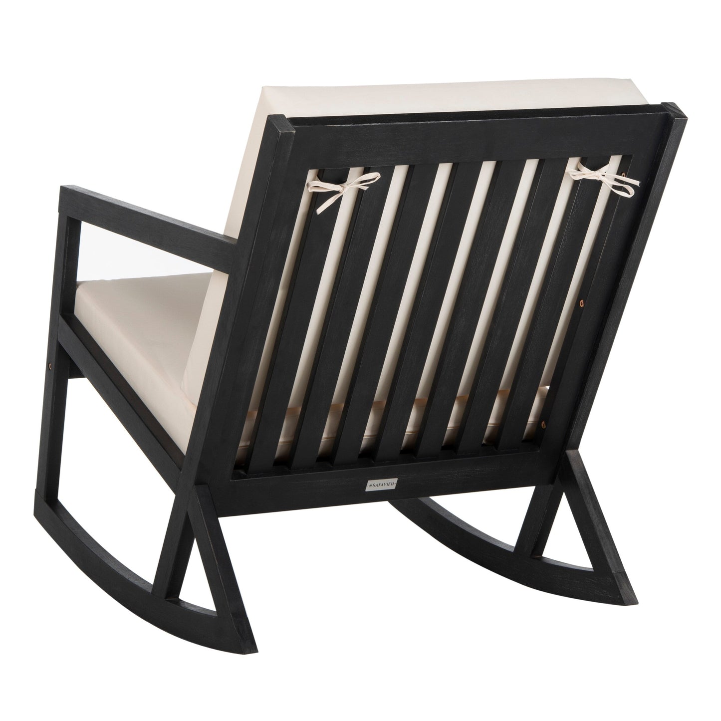 Chaise à bascule d'extérieur Makaila de SAFAVIEH avec coussin - 66L x 79P x 97H (cm)