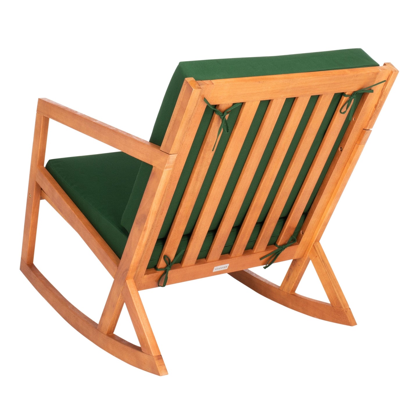 Chaise à bascule d'extérieur Makaila de SAFAVIEH avec coussin - 66L x 79P x 97H (cm)