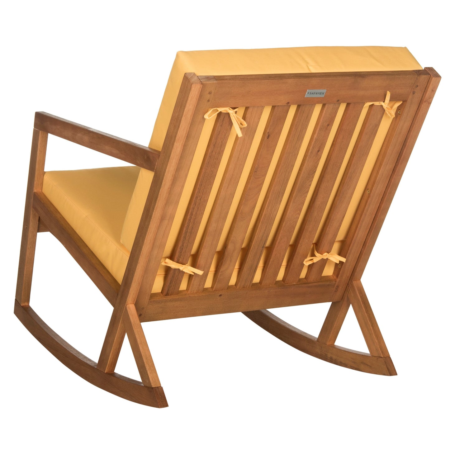 Chaise à bascule d'extérieur Makaila de SAFAVIEH avec coussin - 66L x 79P x 97H (cm)