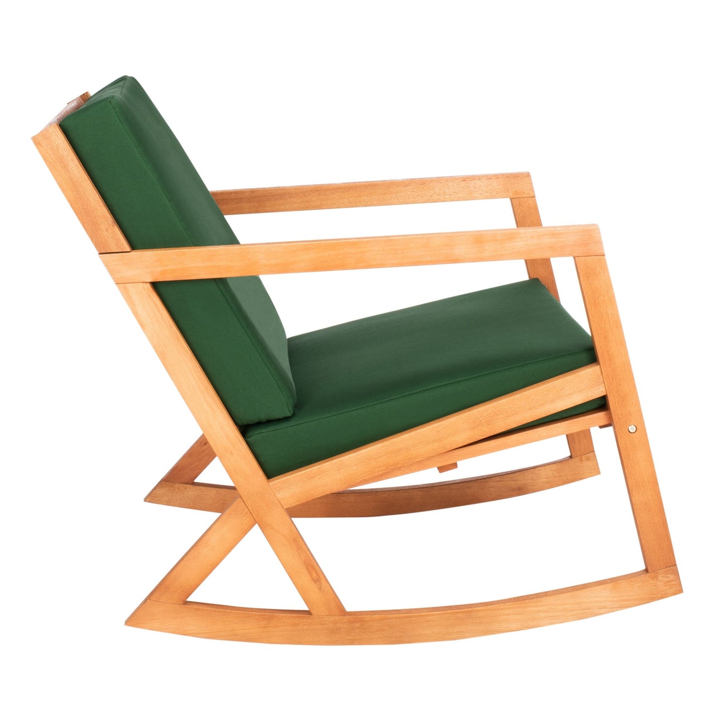 Chaise à bascule d'extérieur Makaila de SAFAVIEH avec coussin - 66L x 79P x 97H (cm)
