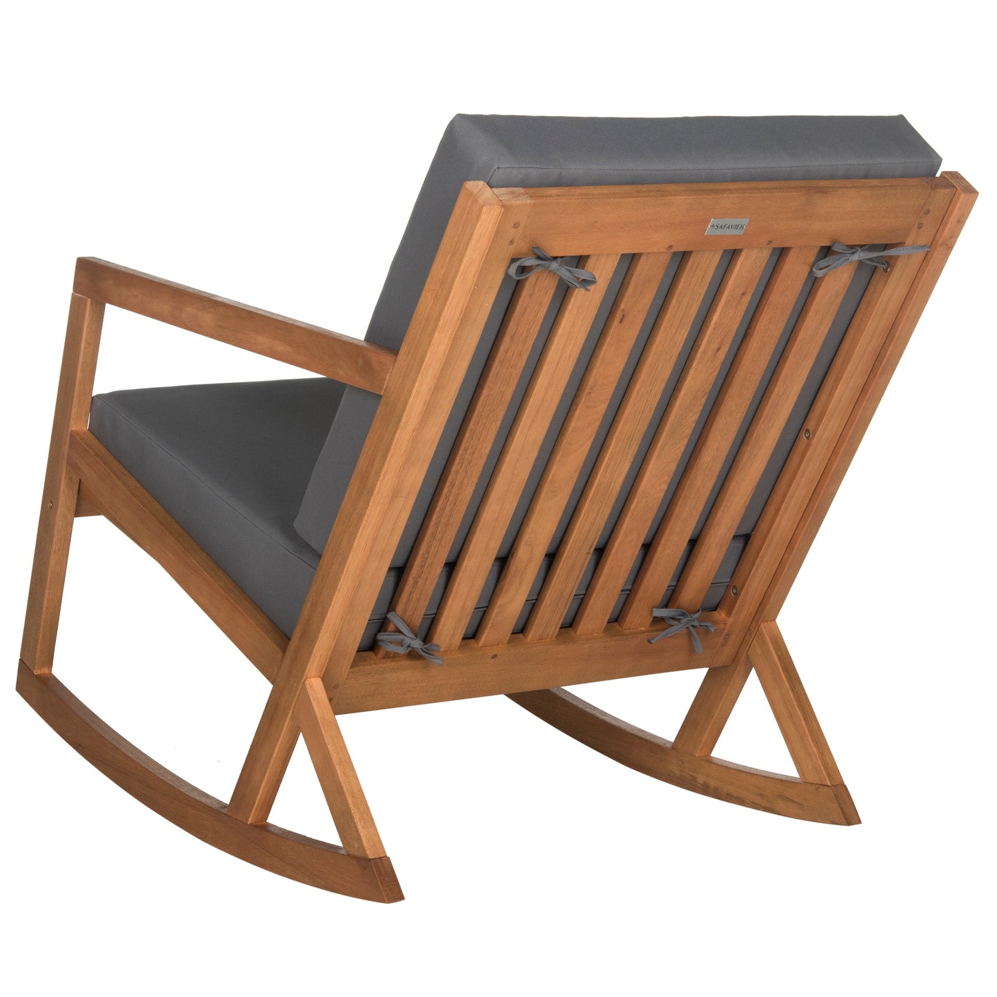 Chaise à bascule d'extérieur Makaila de SAFAVIEH avec coussin - 66L x 79P x 97H (cm)