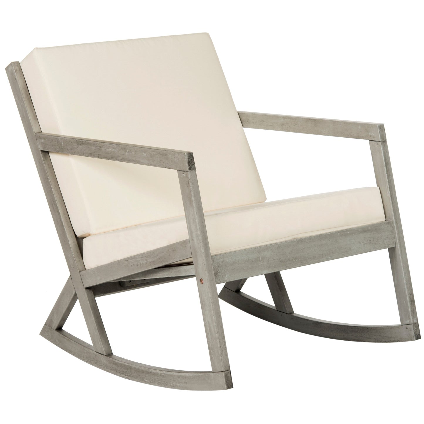 Chaise à bascule d'extérieur Makaila de SAFAVIEH avec coussin - 66L x 79P x 97H (cm)