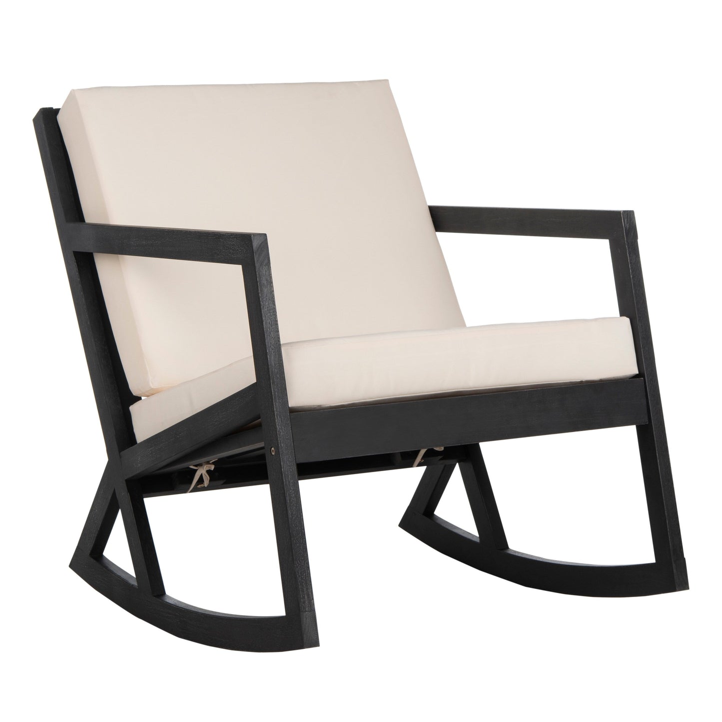 Chaise à bascule d'extérieur Makaila de SAFAVIEH avec coussin - 66L x 79P x 97H (cm)