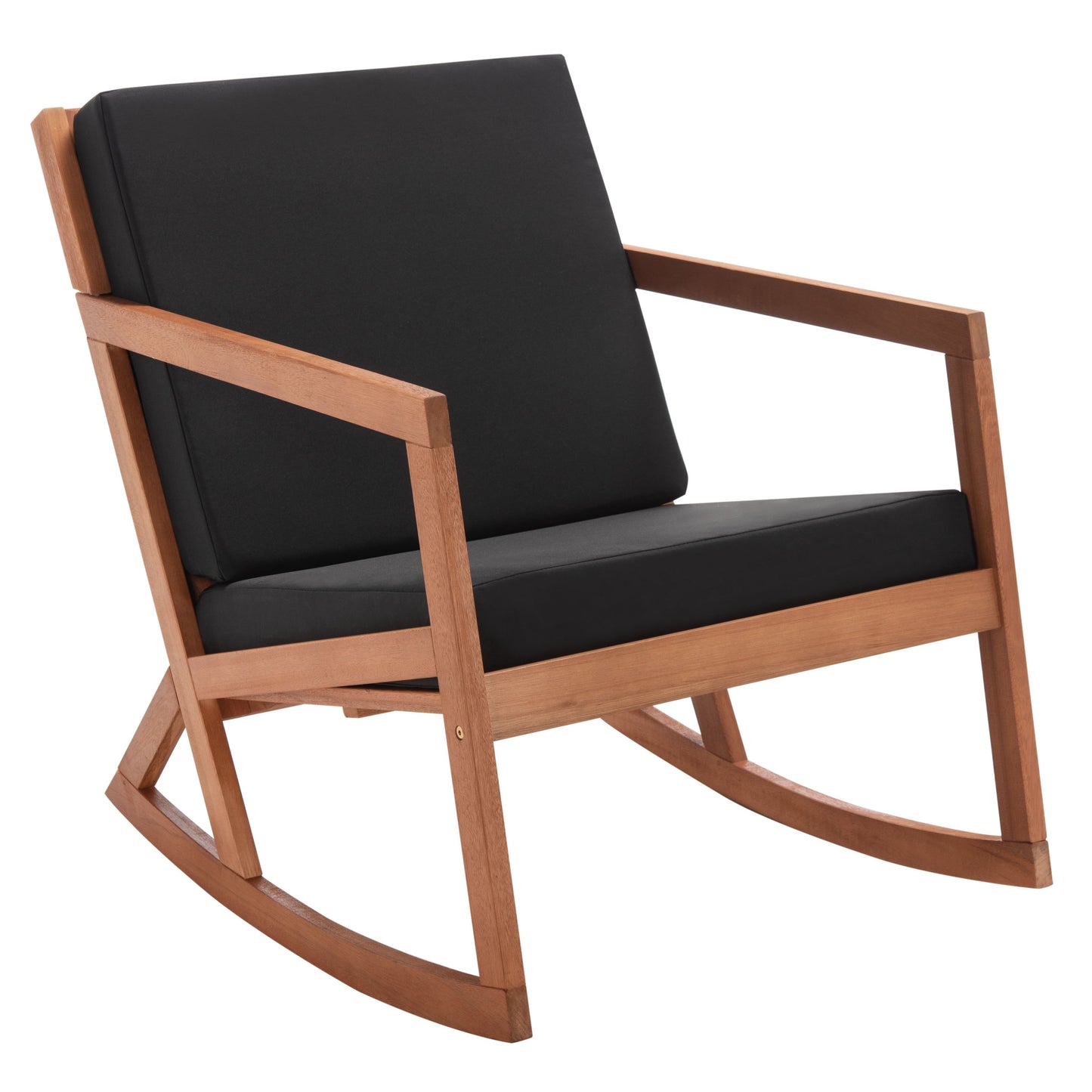 Chaise à bascule d'extérieur Makaila de SAFAVIEH avec coussin - 66L x 79P x 97H (cm)