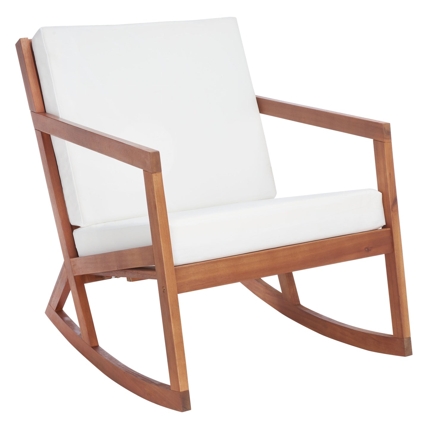 Chaise à bascule d'extérieur Makaila de SAFAVIEH avec coussin - 66L x 79P x 97H (cm)