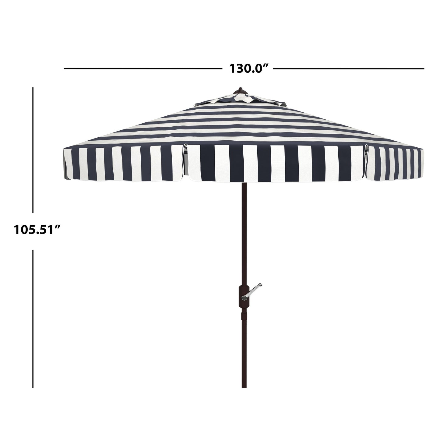 Parasol rond de 3,35 m (11 pieds) pour extérieur de la ligne Sidse Fashion de SAFAVIEH