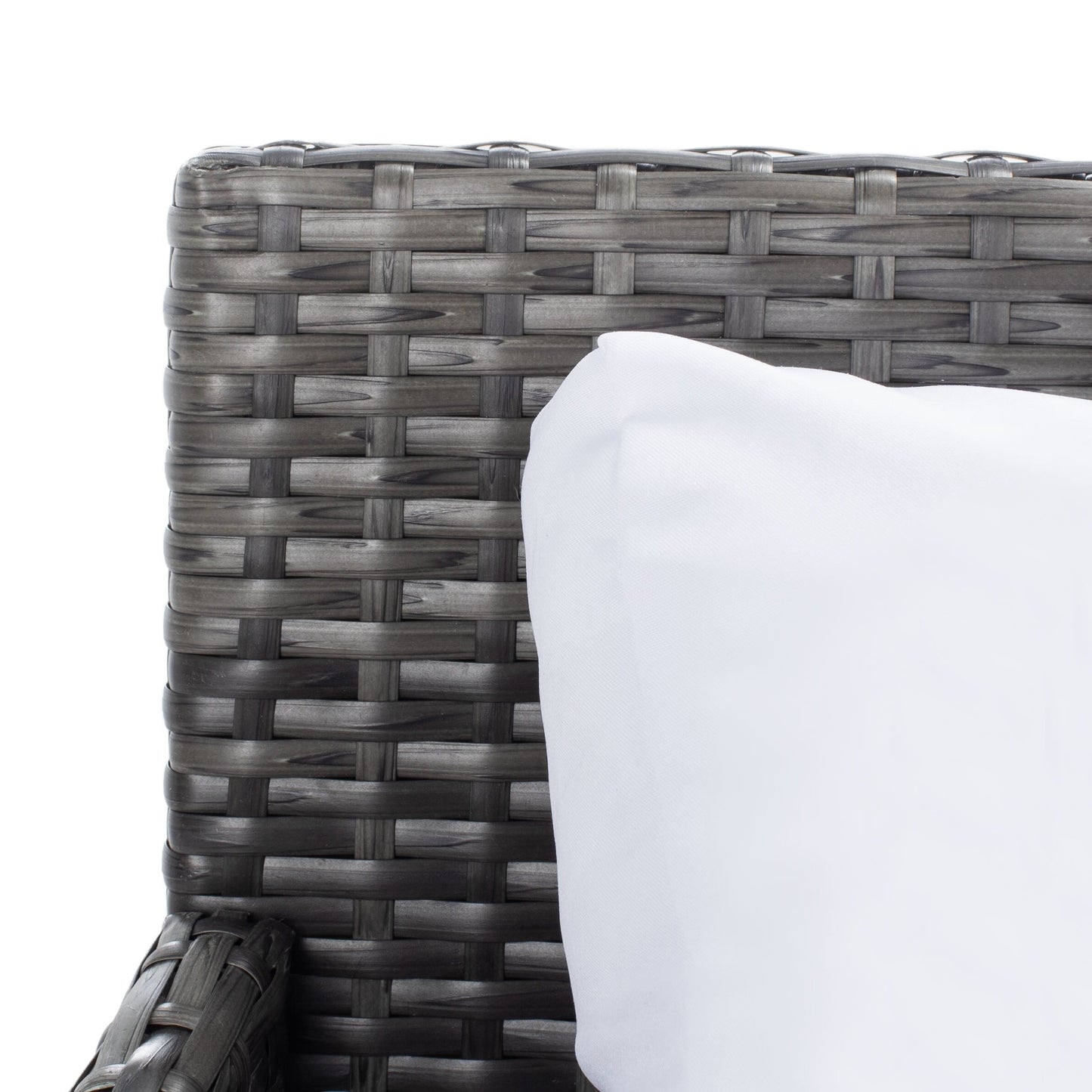 SAFAVIEH Fauteuil de jardin en osier Taniyah avec coussins - 135L x 71P x 157H (cm)
