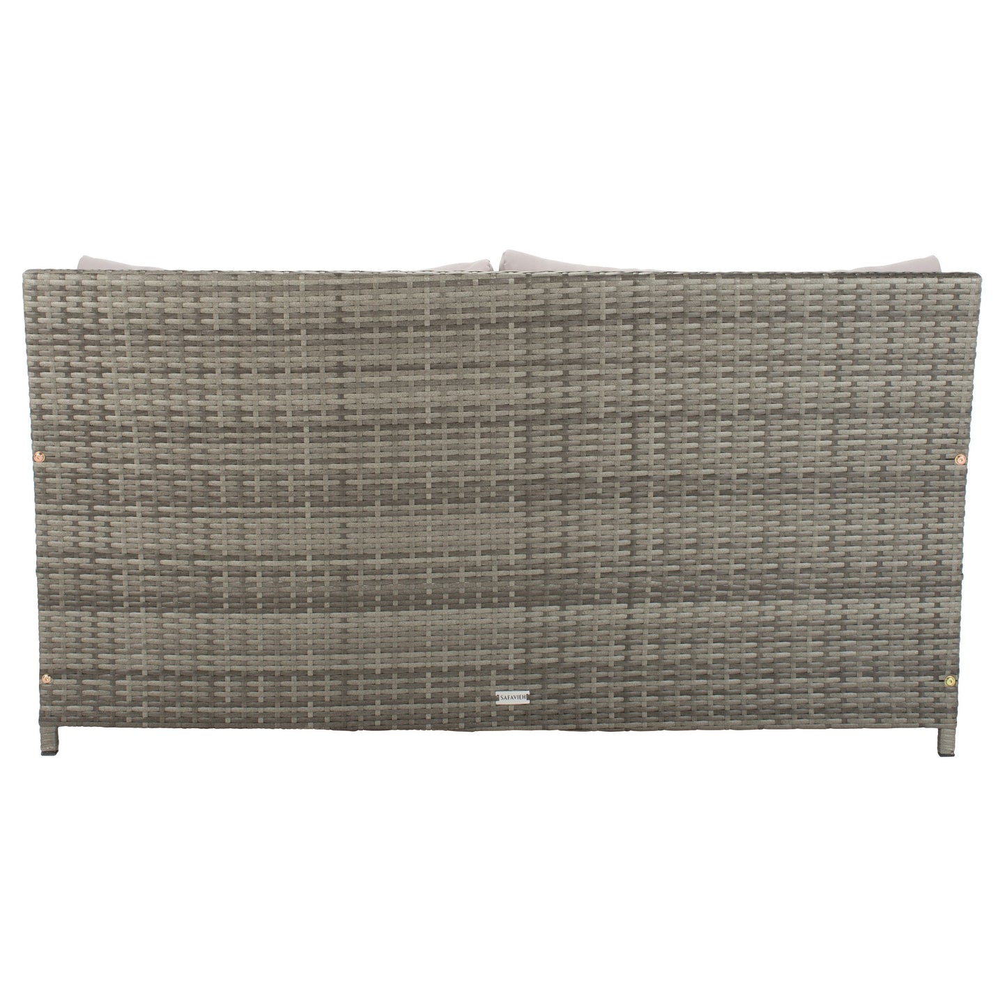 SAFAVIEH Fauteuil de jardin en osier Taniyah avec coussins - 135L x 71P x 157H (cm)