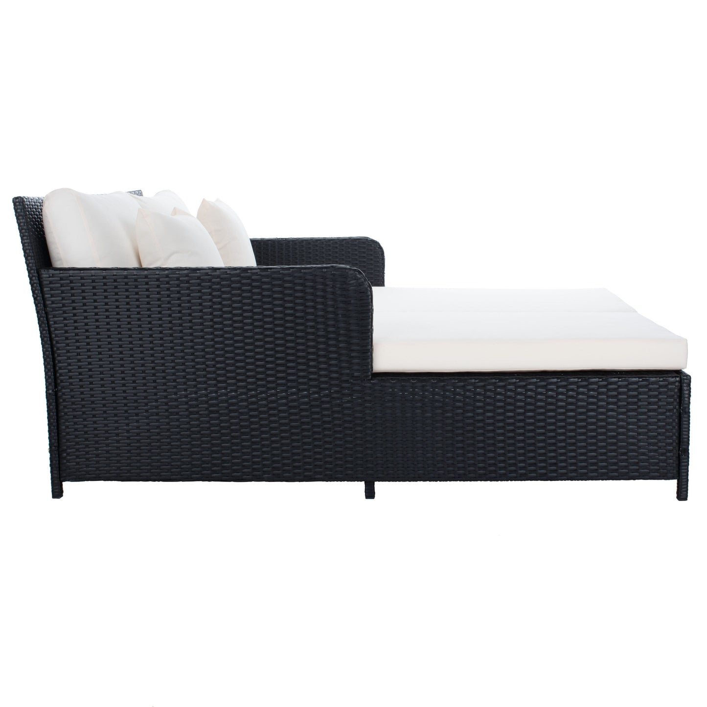 SAFAVIEH Fauteuil de jardin en osier Taniyah avec coussins - 135L x 71P x 157H (cm)