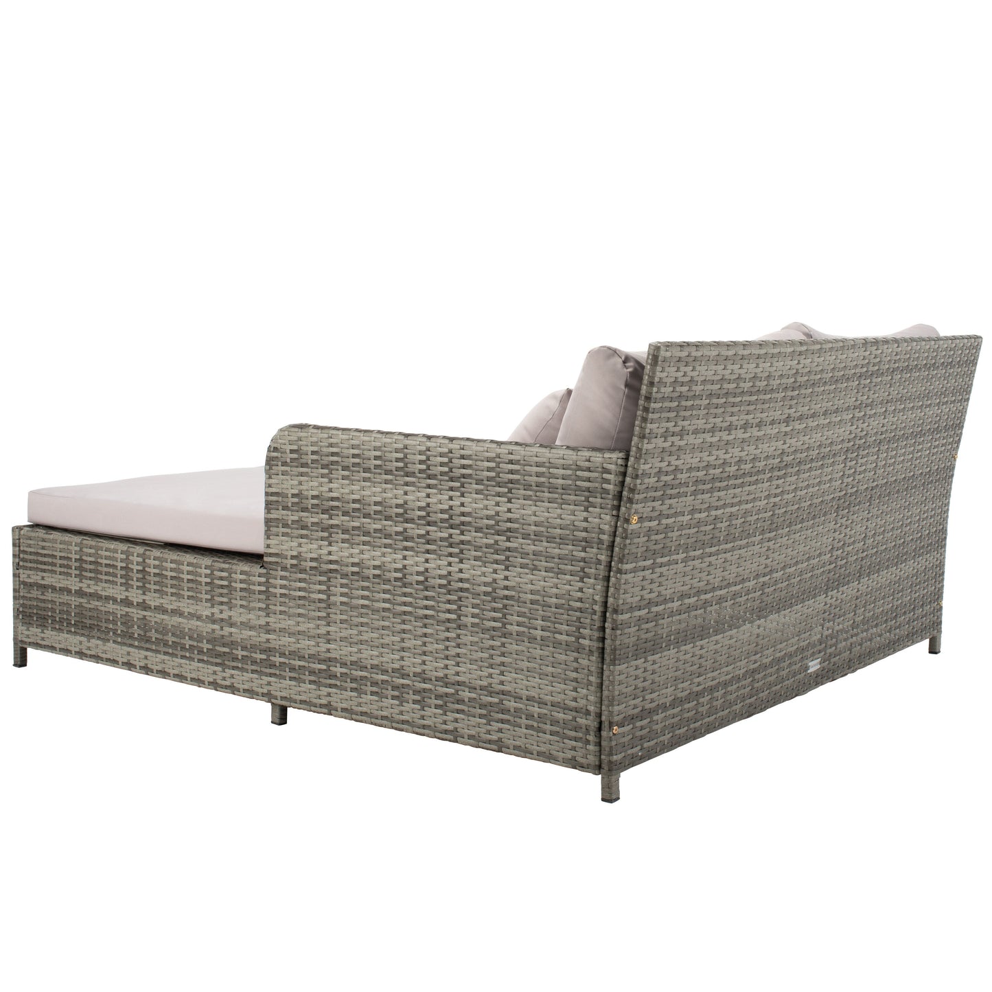 SAFAVIEH Fauteuil de jardin en osier Taniyah avec coussins - 135L x 71P x 157H (cm)