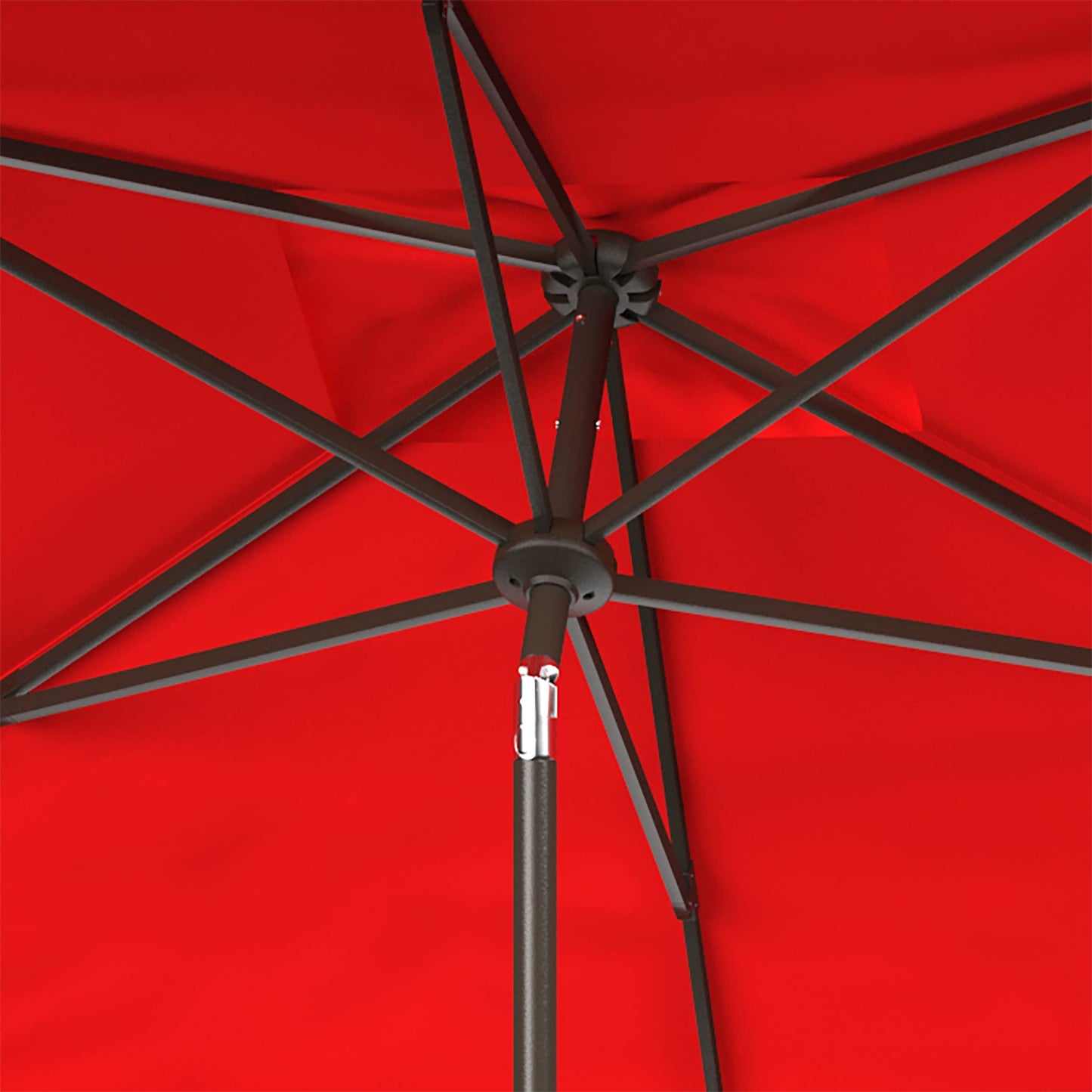 Parasol d'extérieur rectangulaire Zariah de SAFAVIEH, 6'x10', avec liseré