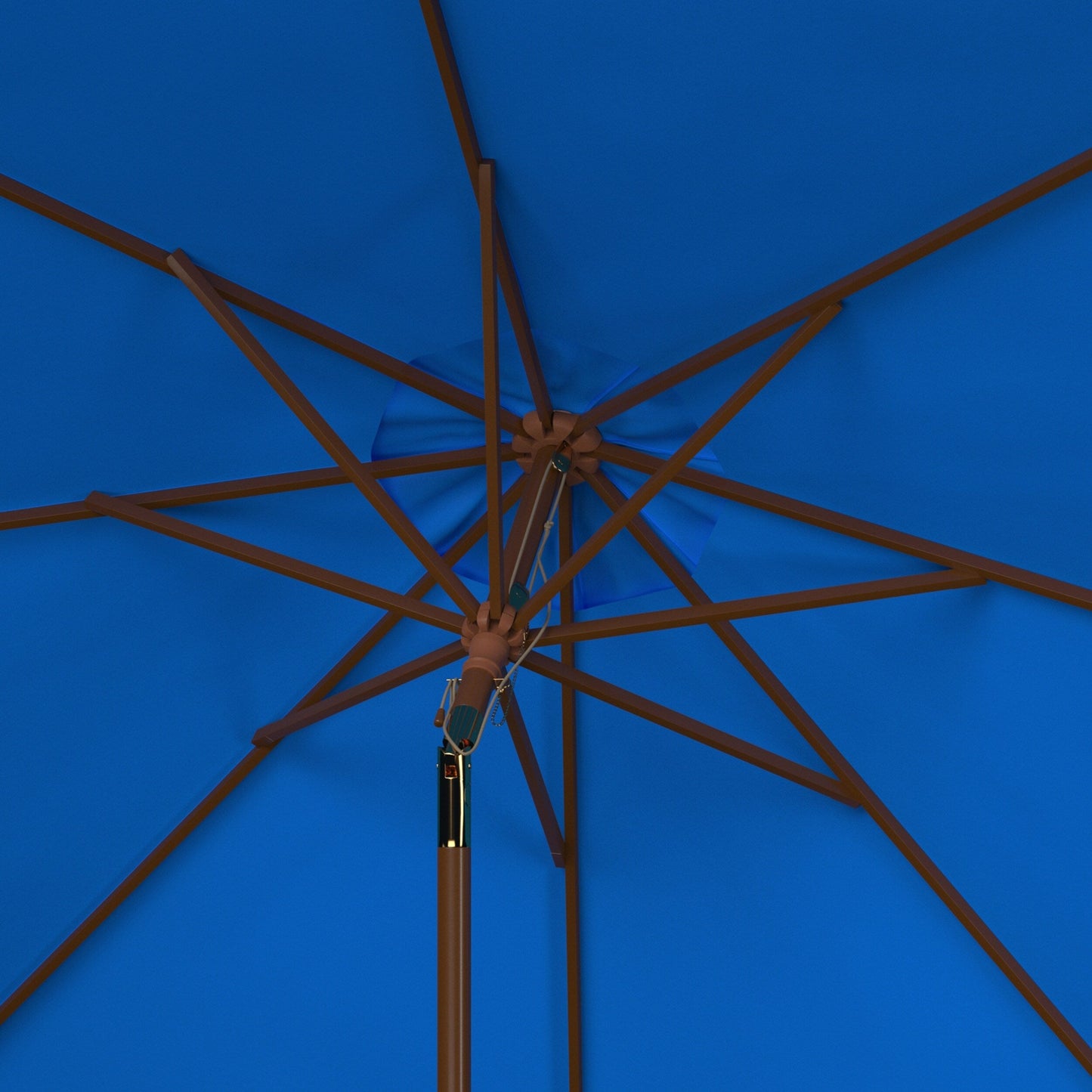Parasol d'extérieur en bois Zlatana de 2,7 m (9 pieds) de SAFAVIEH
