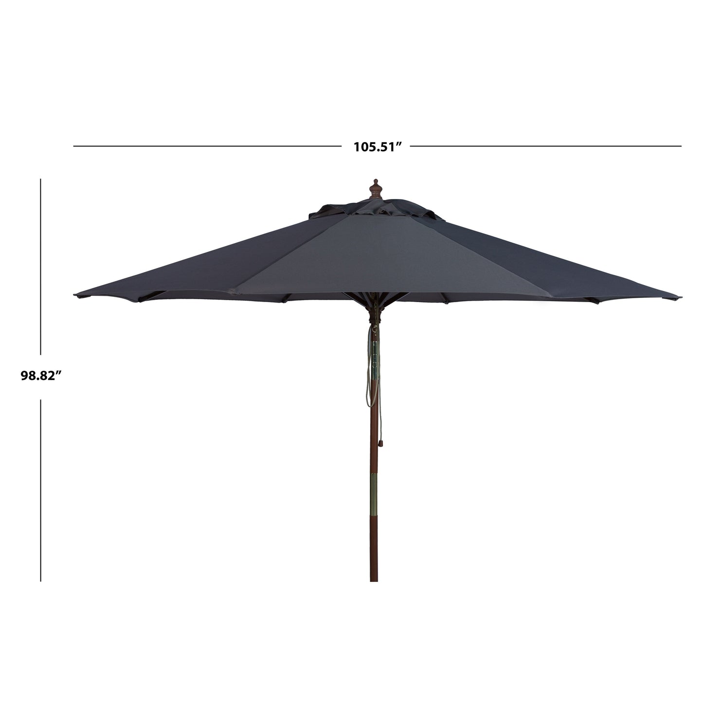Parasol d'extérieur en bois Zlatana de 2,7 m (9 pieds) de SAFAVIEH