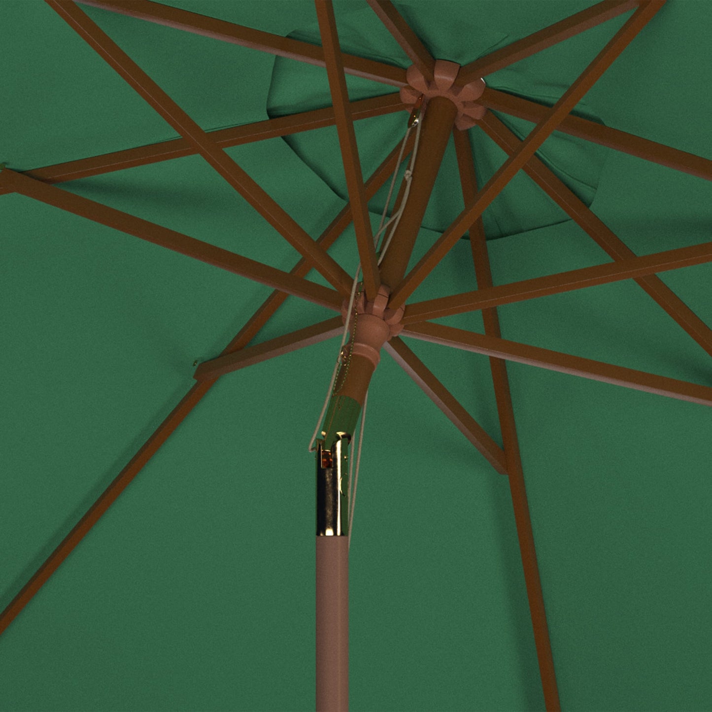 Parasol d'extérieur en bois Zlatana de 2,7 m (9 pieds) de SAFAVIEH