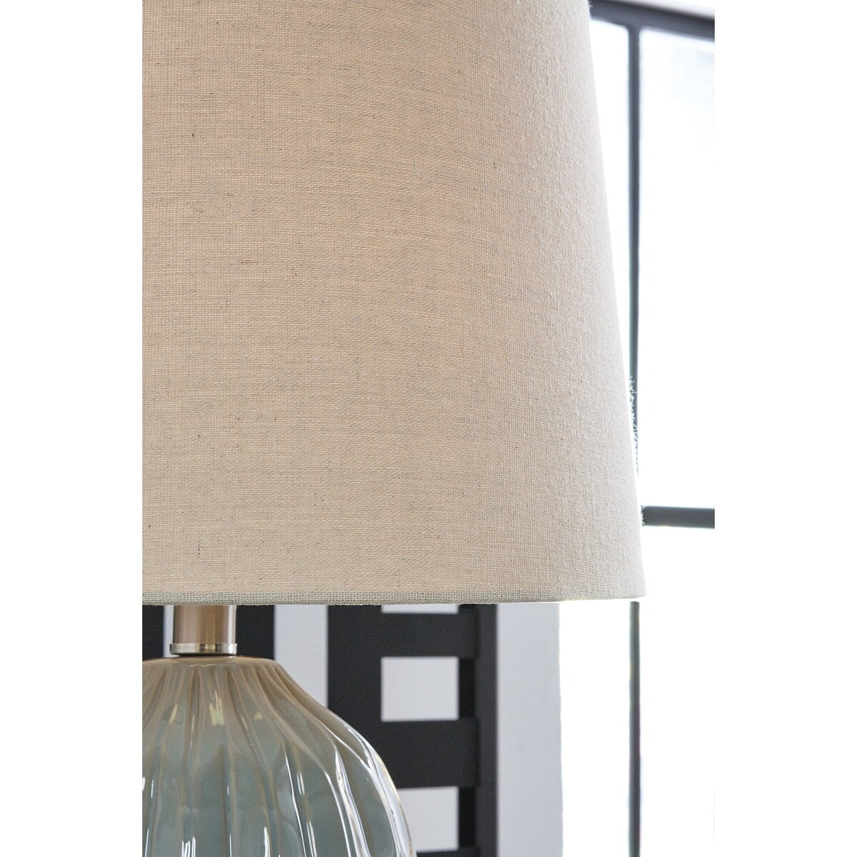 Lampe de table bleue Hadbury de Signature Design by Ashley (lot de 2) - 14 L x 14 P x 26,75 H (cm)