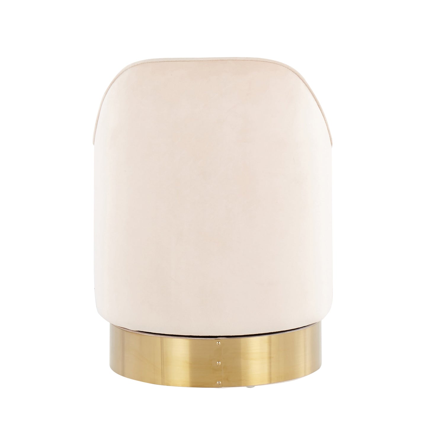 Tabouret de coiffeuse pivotant en velours Corday de Silver Orchid