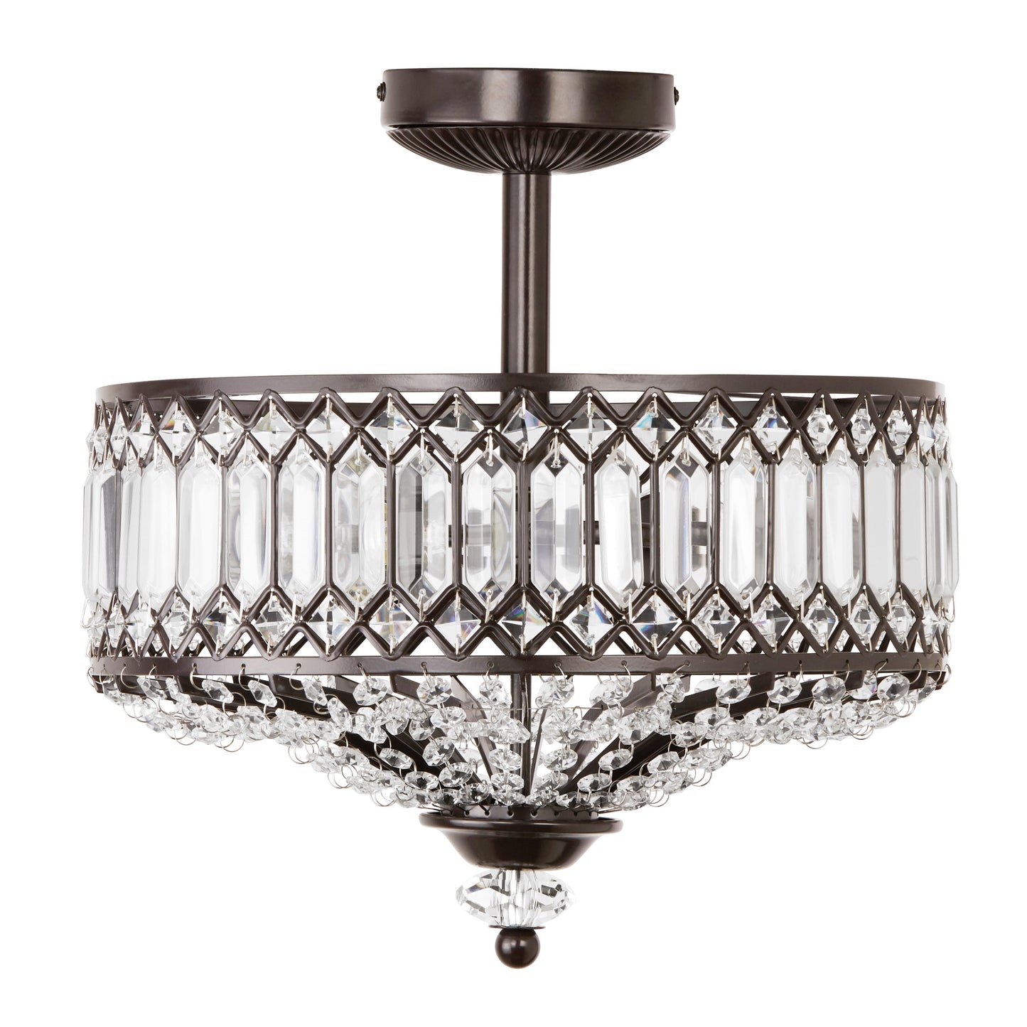 Applique semi-encastrée en verre à plusieurs niveaux Silver Orchid Furey Bronze/Or - 37,5 x 37,5 x 38,8 cm (L x l x h)