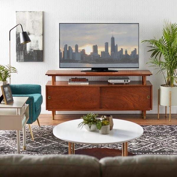 Meuble TV en bois Simple Living Margo, style moderne du milieu du siècle