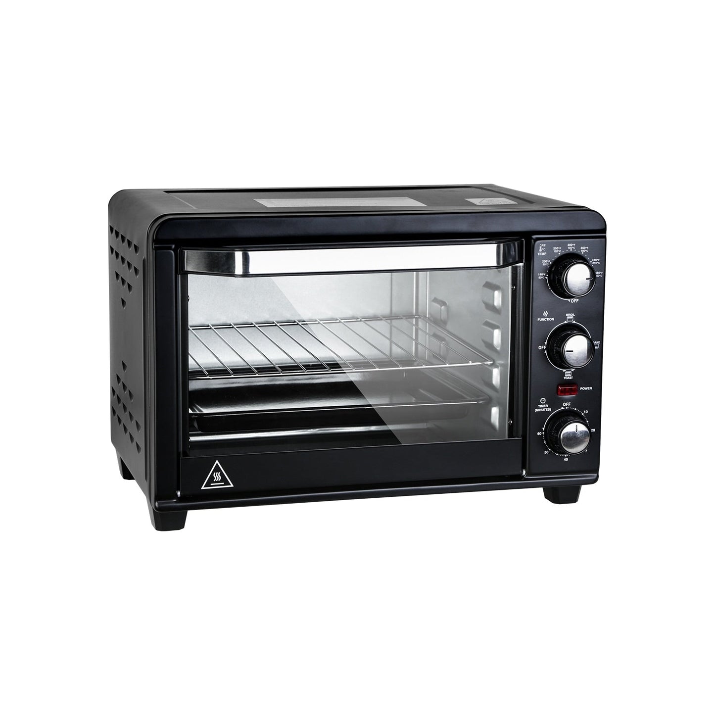 Four à griller simple avec capacité de 20 litres, four à griller compact pour comptoir, facile à contrôler avec minuterie et réglages pour griller, cuire et faire des toasts.