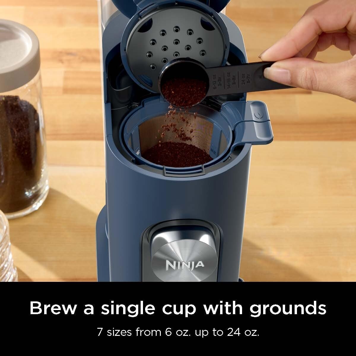 Machine à café pour une seule tasse, compatible avec les K-Cups, réservoir de 56 oz, tailles de préparation de 6 à 24 oz, option café glacé.