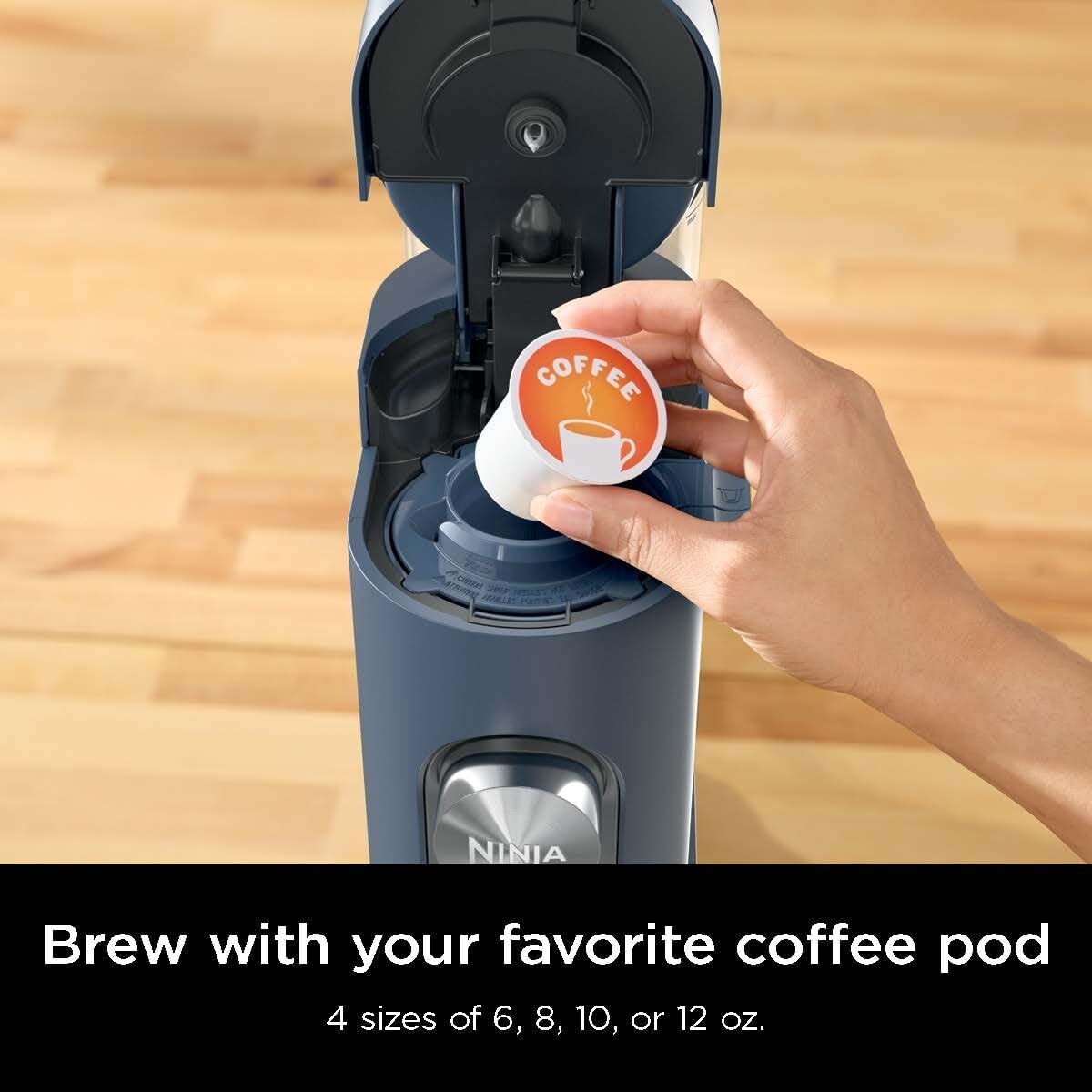 Machine à café pour une seule tasse, compatible avec les K-Cups, réservoir de 56 oz, tailles de préparation de 6 à 24 oz, option café glacé.
