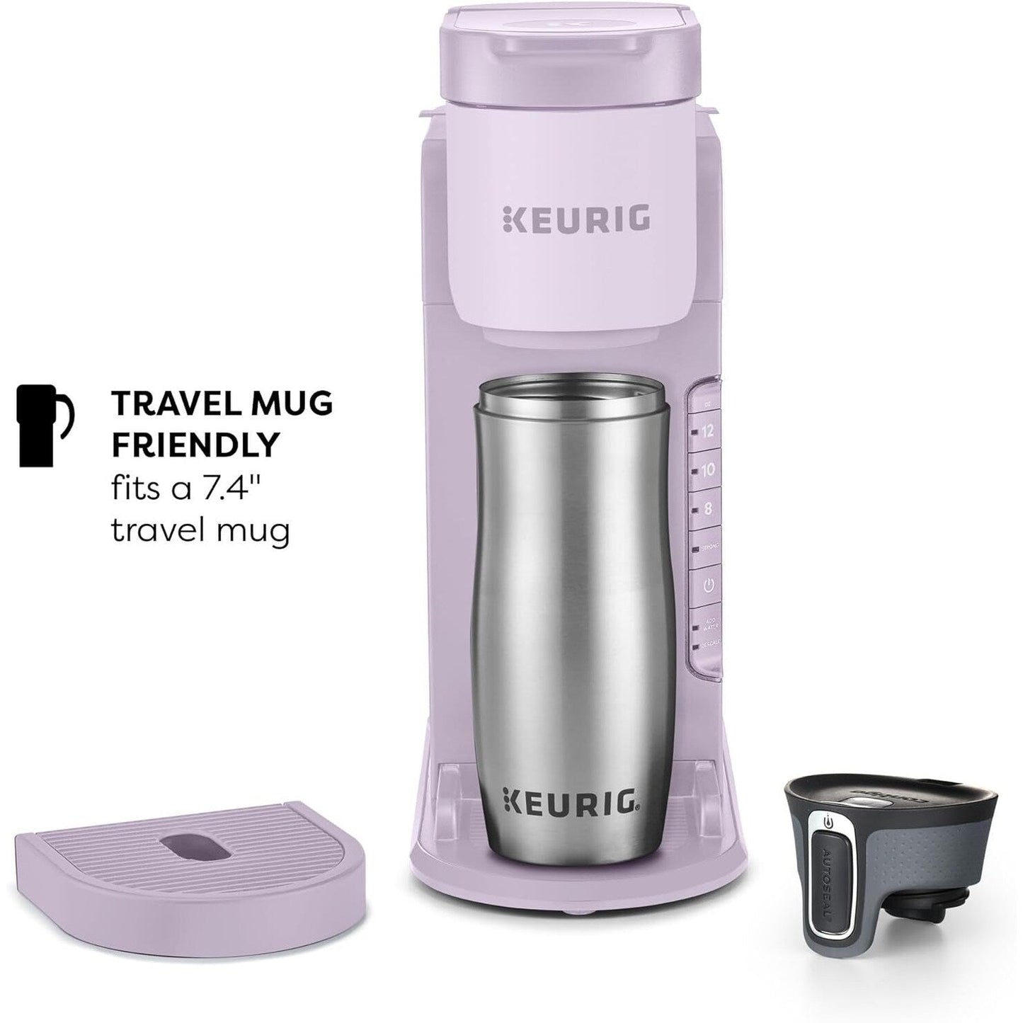 Machine à café à dosettes K-Cup, 3 tailles de tasse, café fort, réservoir de 42 oz, lavande