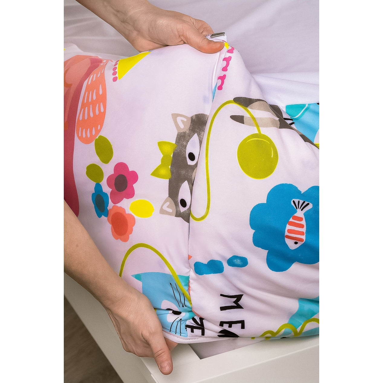 Ensemble de literie Siscovers I Heart Cats Bunkie Deluxe avec fermeture éclair