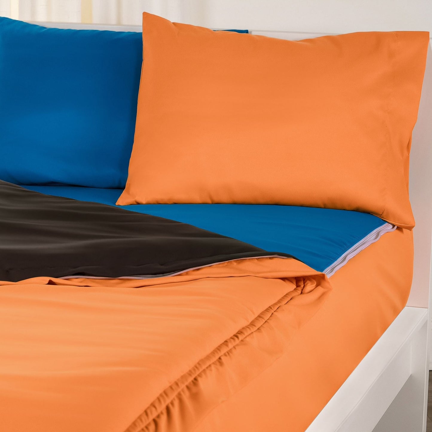 Ensemble de literie Siscovers Orange Bunkie Deluxe avec fermeture éclair