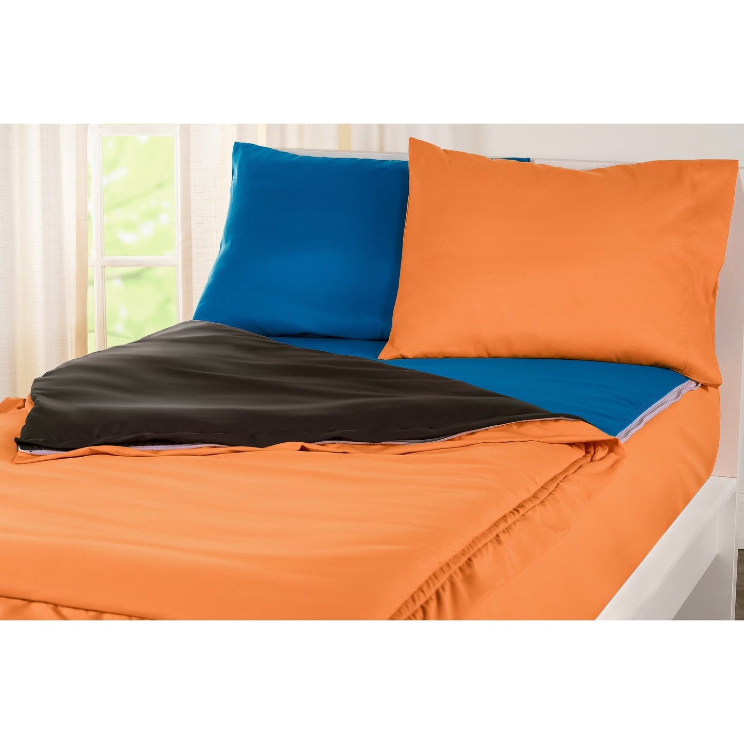 Ensemble de literie Siscovers Orange Bunkie Deluxe avec fermeture éclair