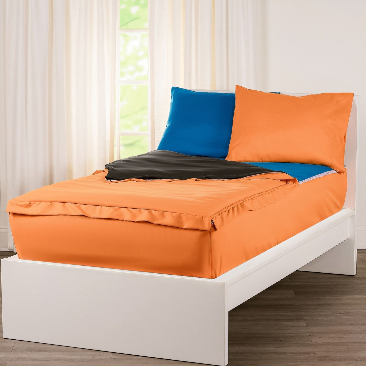Ensemble de literie Siscovers Orange Bunkie Deluxe avec fermeture éclair