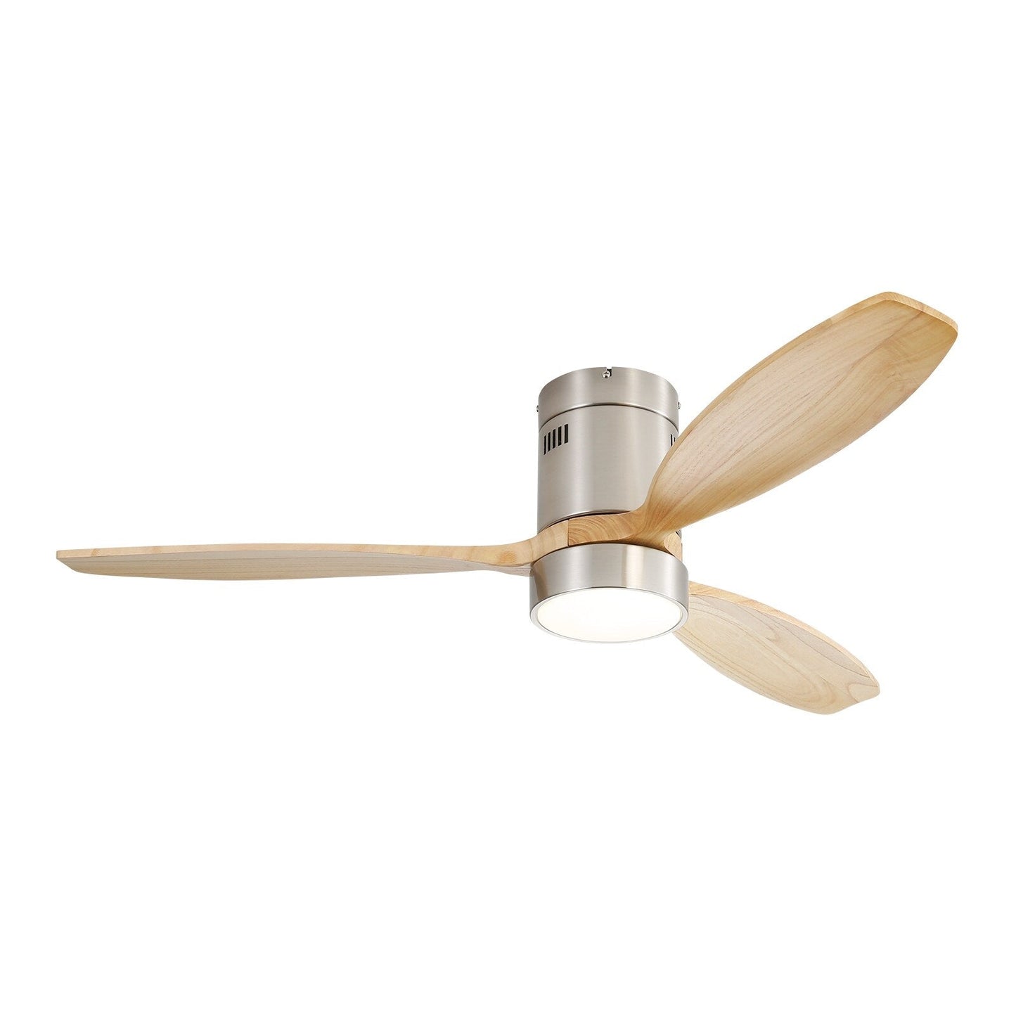 Ventilateur de plafond Sofucor à montage encastré de 52 pouces avec télécommande, moteur réversible, éclairage intégré en option.