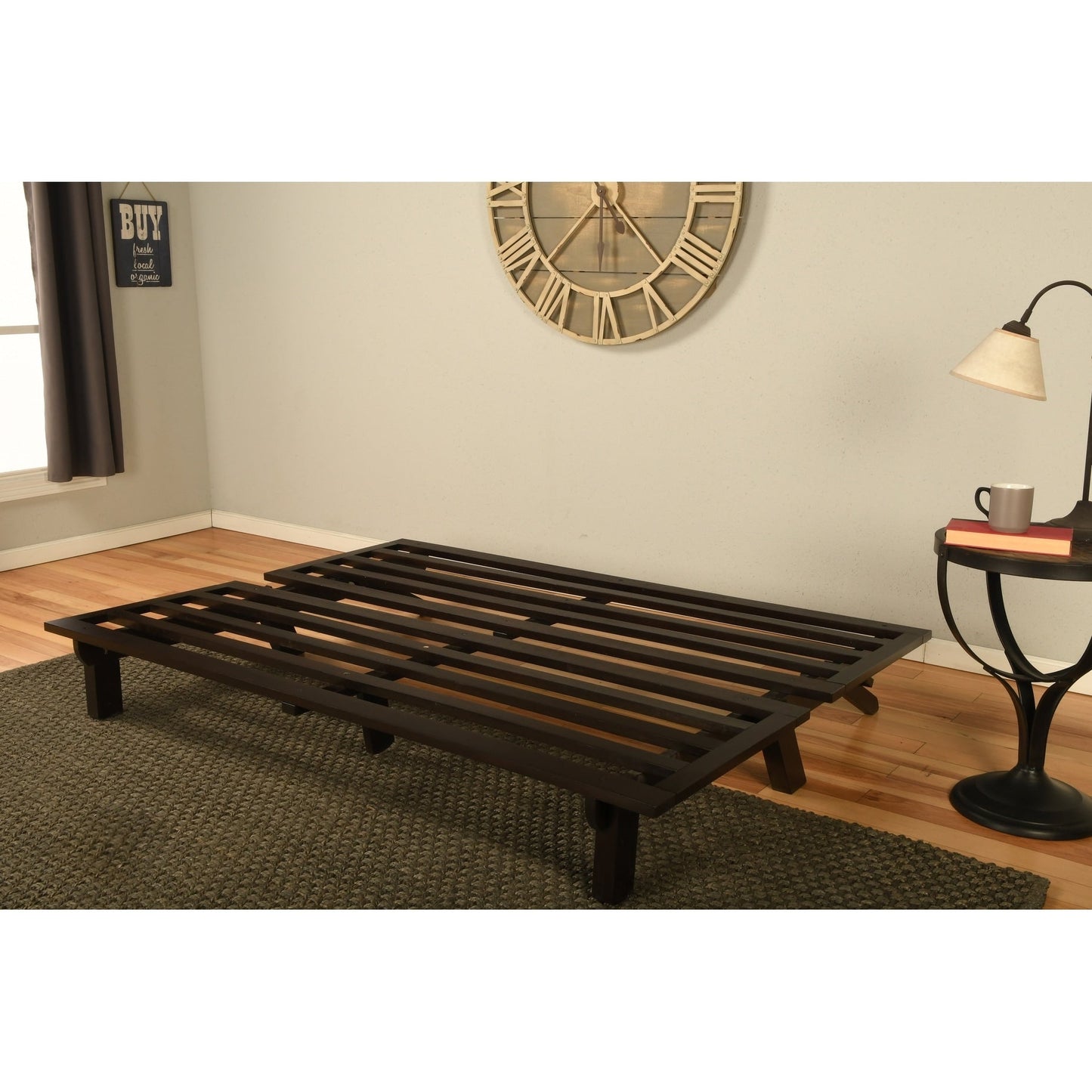 Cadre de futon Carson de Somette, finition Java (matelas non inclus)