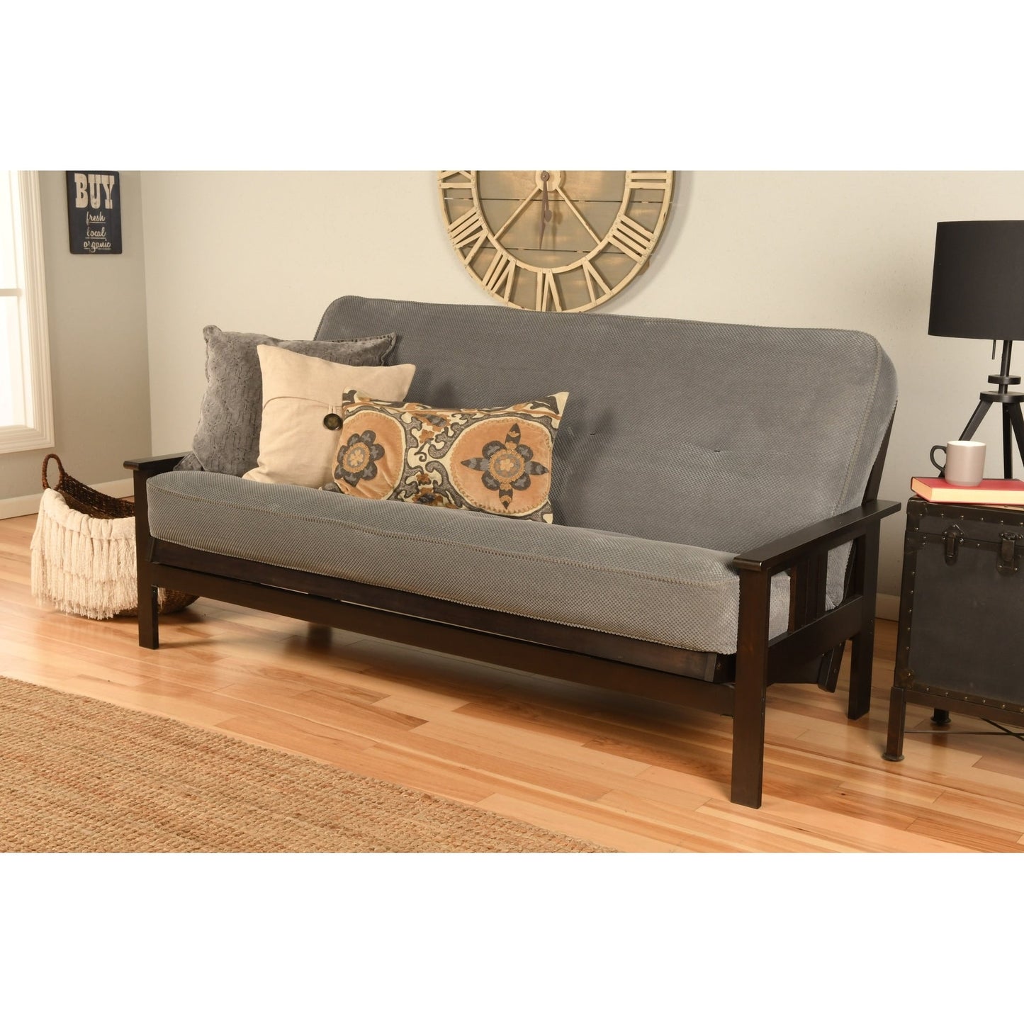 Matelas de futon de remplacement Somette à densité élevée en mousse et ressorts, taille double (cadre non inclus)