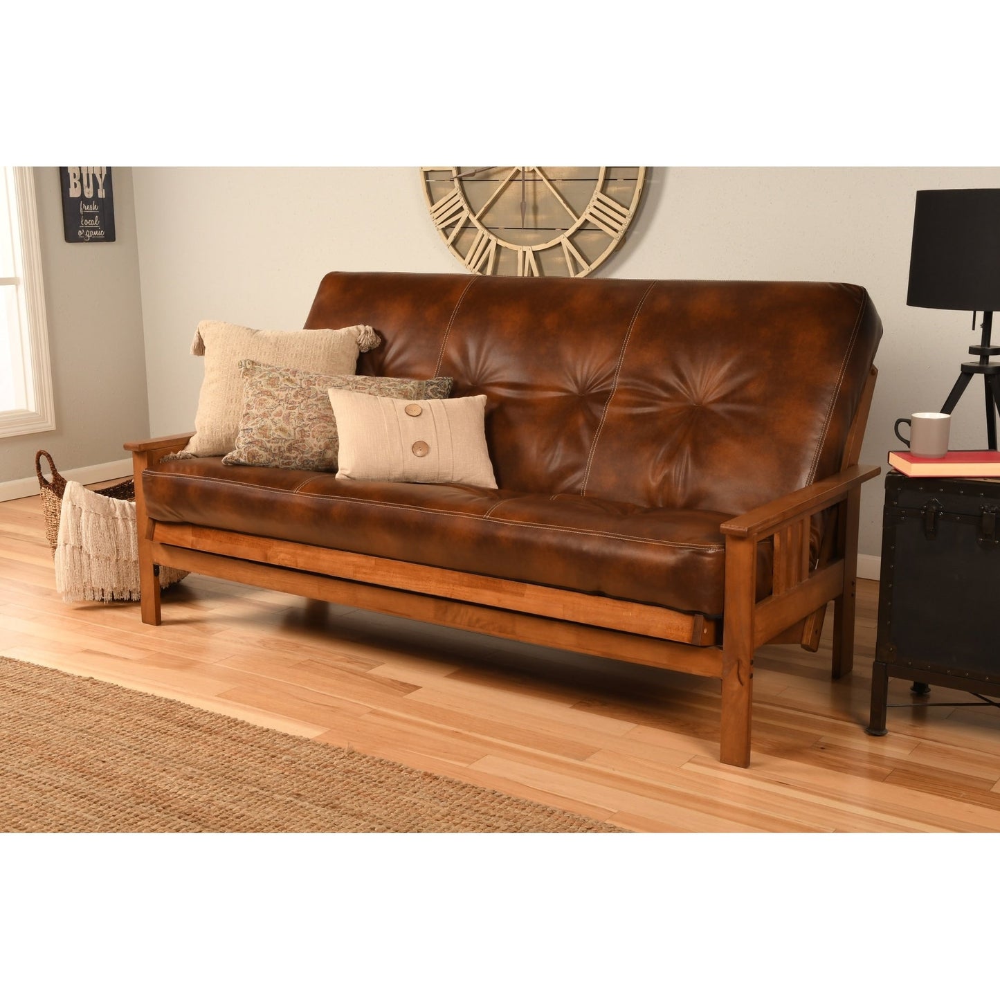Matelas de futon de remplacement Somette à densité élevée en mousse et ressorts, taille double (cadre non inclus)