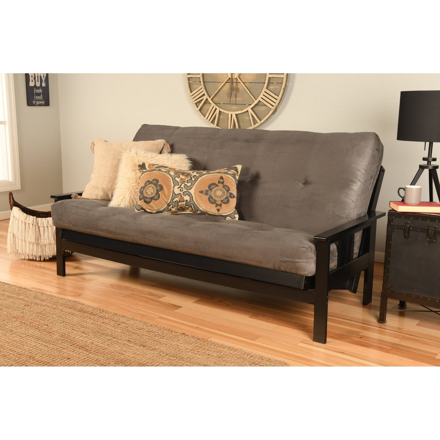 Matelas de futon de remplacement Somette à densité élevée en mousse et ressorts, taille double (cadre non inclus)
